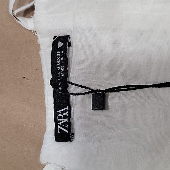 Zara Size M White Eyelet Fit & Flare Halter Mini Dress, NEW with Tag - Picture 12 of 13
